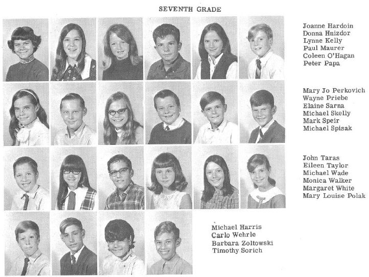 John Hill Junior High Class picture - 7th Grade, 1970