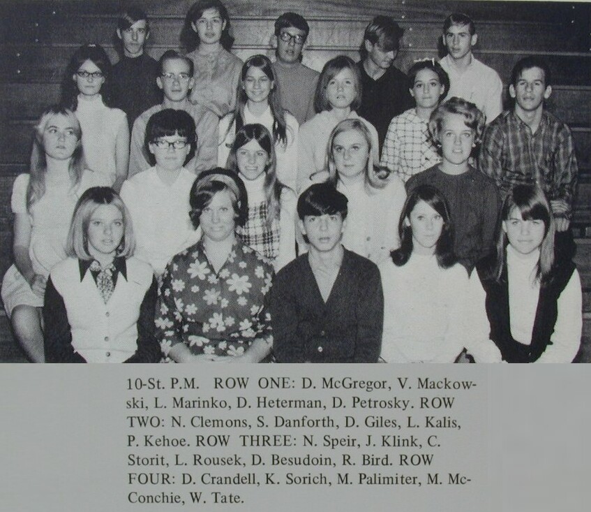 Sophomores in 1969, morning class
