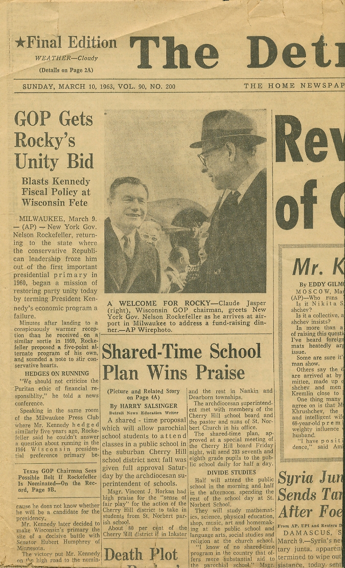 Shared Time article Sunday, March 10, 1963