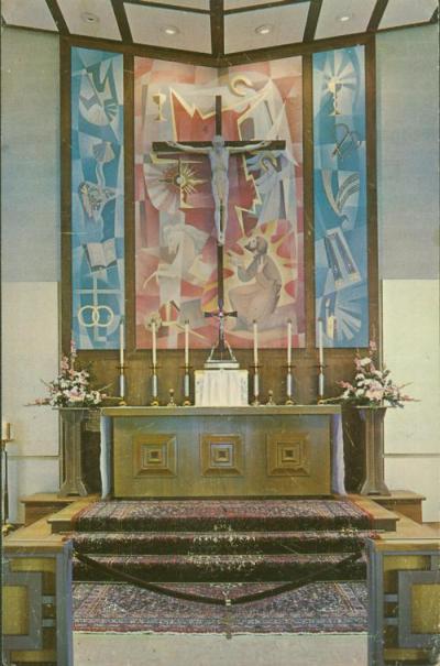 church sanctuary postcard